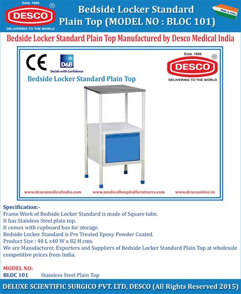 Bedside Locker Standard Plain Top - Manufacturer, Supplier and Exporter ...