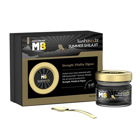 Koshaveda by MuscleBlaze Summer Shilajit Resin (20g) | With Honey ...