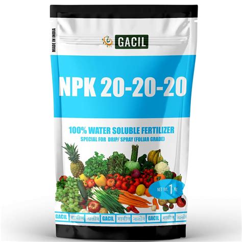 GACIL® NPK 20-20-20 Water Soluble Fertilizers for Plants Growth ...