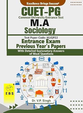 CUET PG M.A Sociology (Test Paper Code- HUQP22) Entrance Exam Previous ...