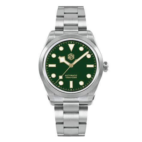 San Martin 38mm Enamel Dial Explore Watch SN0107-G6 - GREEN – DREAM WATCHES