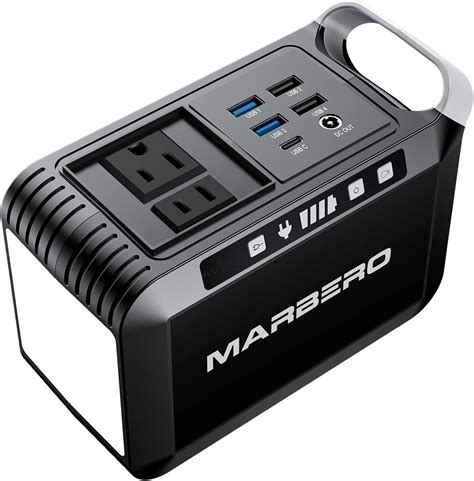 MARBERO Portable Power Bank with AC Outlet, Peak 120W/110V Portable ...