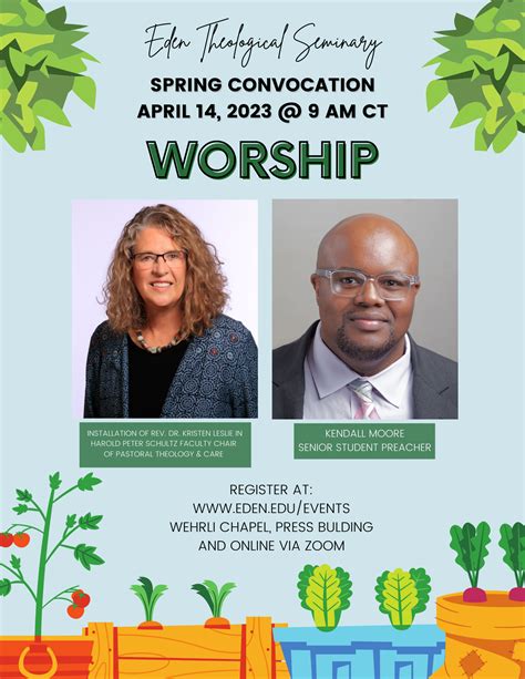 Eden’s Spring Convocation April 13-14, 2023 – Eden Theological Seminary