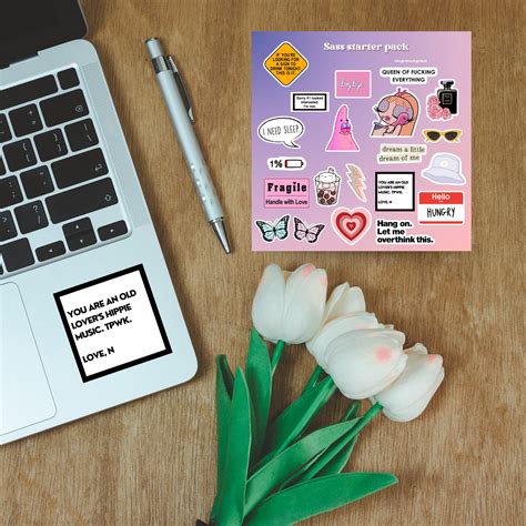 Sass Starter pack Sticker Sheet – Ingrained Prints
