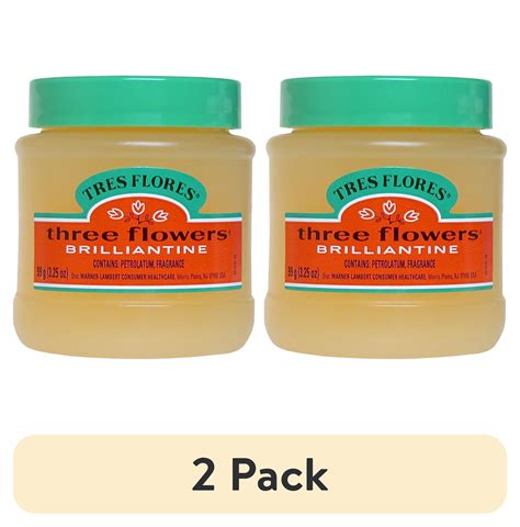 (2 pack) Three Flowers Brilliantine, Men Hair Pomade, All Hair Types, 3 ...