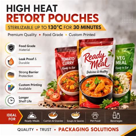 Retort Pouches - Custom Printed Retort Pouches for Ready to Eat Food ...