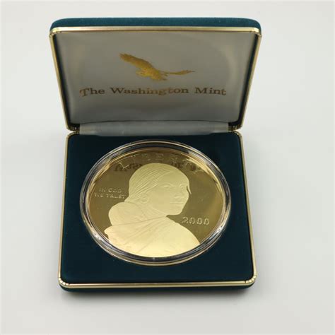 2000 Sacagawea Fine Silver Gold Plated Dollar 4oz | Property Room