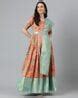 Buy Peach & Green Dresses for Women by Vinya Online | Ajio.com