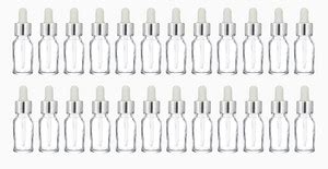 nsb herbals Clear Glass Bottle + Silver Cap + White Teat for Perfumes ...