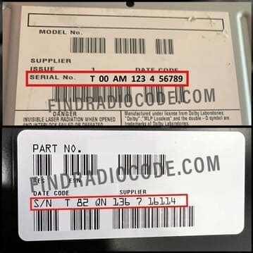 How to Find Radio Code 的图像结果