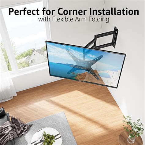 MOUNTUP Corner TV Wall Mount for Most 26"-60" TVs, Full Motion Long Arm ...