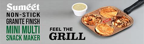 Buy Sumeet Nonstick Mini Multi Snack Maker, 4 Cavity,1 Piece, Peach ...