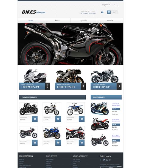 免费HTML 企业摩托车商城展示类网站模板_网站模板库【高质量免费源码】