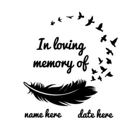 Buy Personalized Memorial Car Decal: Feather & Birds Vinyl Decal Online ...