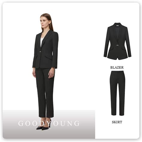 Women Business Suit Set for Office Lady Two Pieces Slim Work Blazer ...