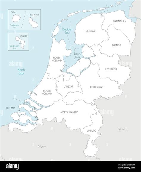 Detailed Political And Administrative Map Of Netherlands