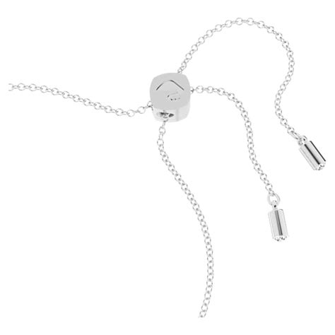 Idyllia Lilia bracelet, Butterfly, White, Rhodium plated | Swarovski