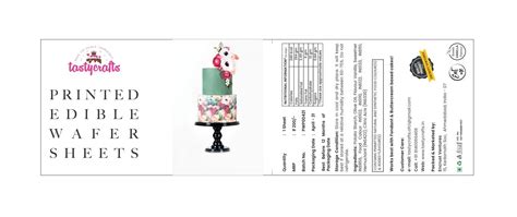 Buy Tastycrafts Printed Edible Wafer Paper Sheets | Edible cake ...