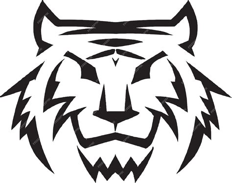Premium Vector | A striped symbol of bravery a tiger emblem for your organization