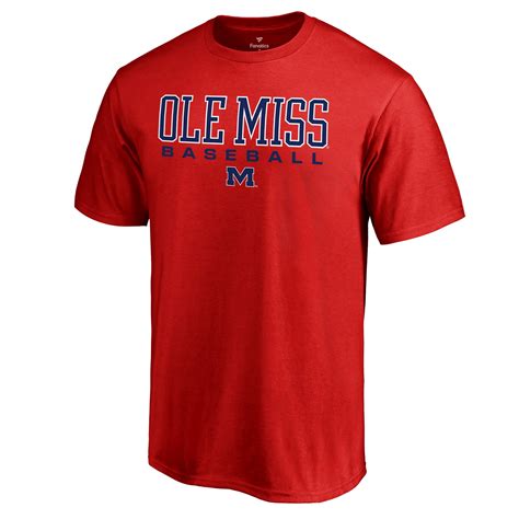 Men's Red Ole Miss Rebels True Sport Baseball T-Shirt - Walmart.com