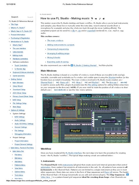 Image result for FL Studio Tutorial PDF