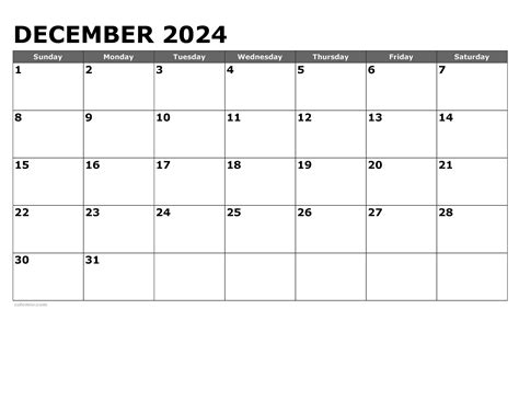 December Calendar Printable Pdf: Plan Your Month with Ease — Calendars 123