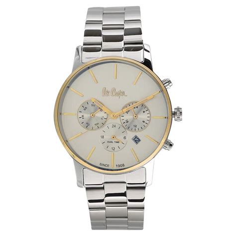 Buy Online Lee Cooper White Dial Chronograph Watch for Men ...