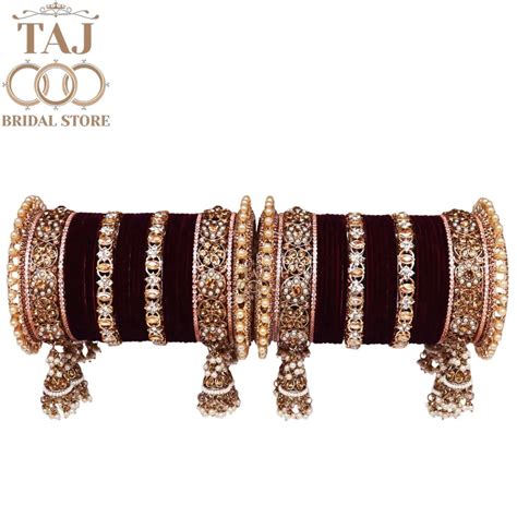 Rajwadi Wedding Bangles for Girls With Beautiful Jhoomer Design – Taj ...