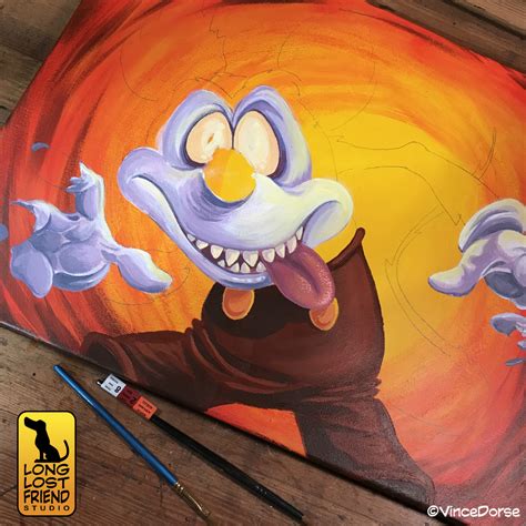 Runaway Brain Mickey Captured On Canvas