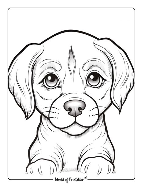 Puppy Coloring Pages - World of Printables