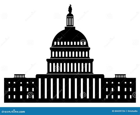 Icon of Capitol Building Washington Dc American Congress, Vector Stock Vector - Illustration of ...