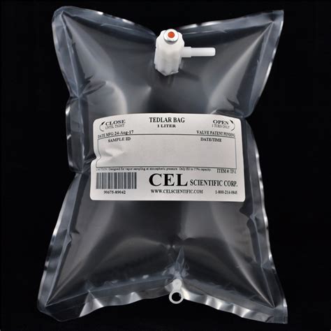 CEL Scientific 1L Tedlar Bag for Air and Gas Sampling with India | Ubuy