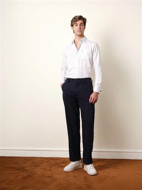 Shop White Textured Woven Tailored Fit Formal Shirt with French Cuffs ...