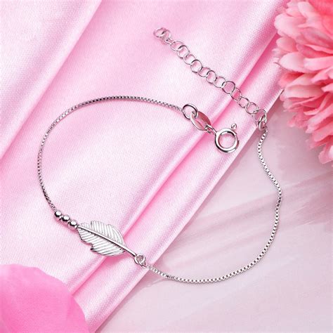 Buy Ethereal Leaf Rhodium-Plated Silver Adjustable Bracelet – Zavya