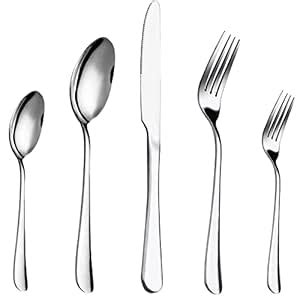 CAOPAOTI Cutlery Set, 60-Piece Cutlery Set for 12 People, Stainless ...