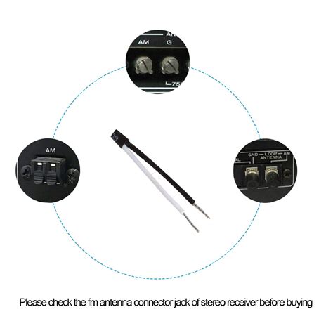 Buy FM/AM Radio Antenna, Ancable Indoor Dipole PAL Female FM Antenna ...