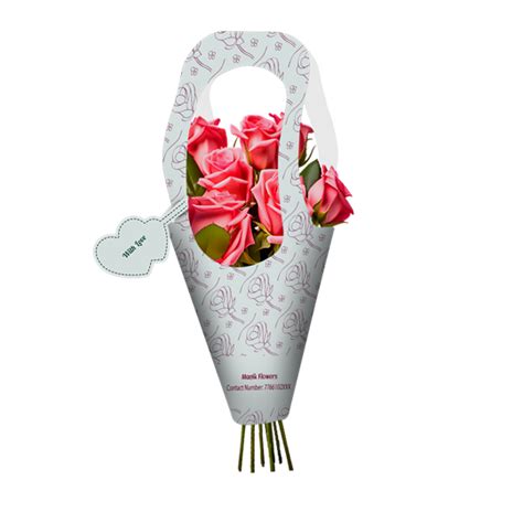 Buy Standard Green Cyan Color Flower Bouquet Carry Holder | 11 Colors ...