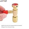 R410A Refrigerant Charging Valve, 1/4" Male to 5/16" Female Safety ...