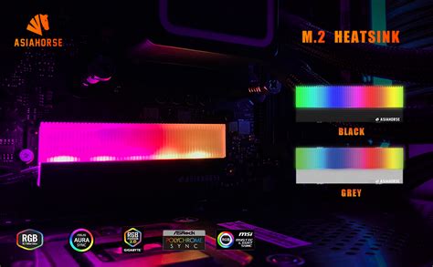 AsiaHorse® ProGen ARGB NvMe SSD Cooler M.2 SSD Heatsink Heat ...