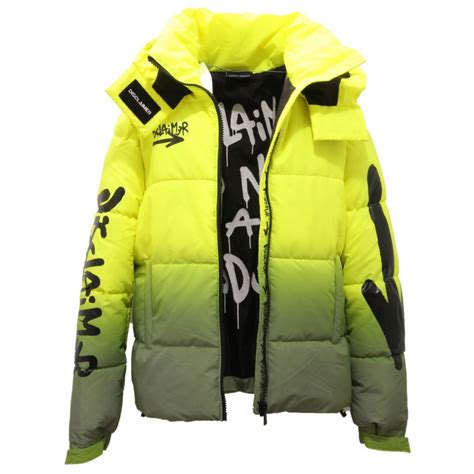 7587AI giubbotto uomo DISCLAIMER man padded jacket yellow fluo/black