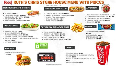 Ruth's Chris Steak House Menu With Prices | Order Online Delivery