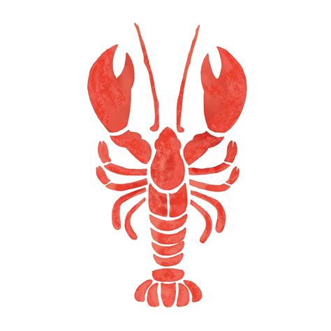 Fistral Orange Lobster Art Print - 20cm Square | Lobster art, Trendy ...