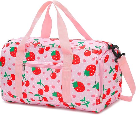 Amazon.com | Duffle Bag for Girls Kids Overnight Bags Cute Strawberry ...