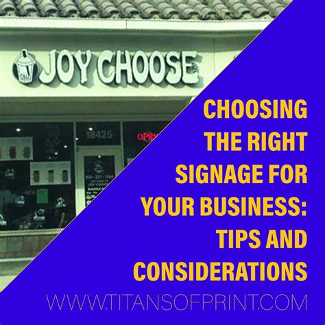 Choosing The Right Signage For Your Business: Tips And Considerations