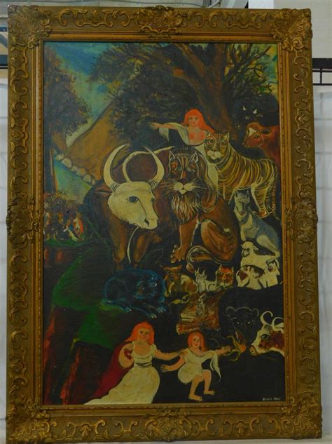 Lot - Stuart Ozer Peaceable Kingdom Painting