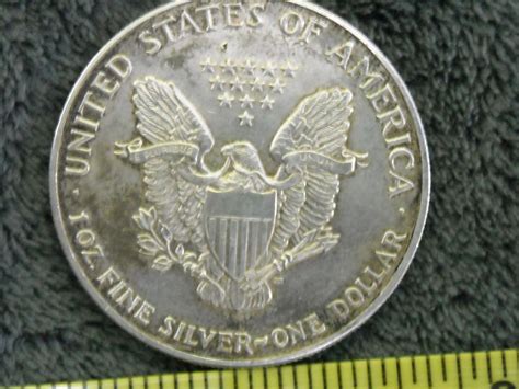 1990 1 Oz Fine Silver-One Dollar United States Coin Liberty With Motto ...