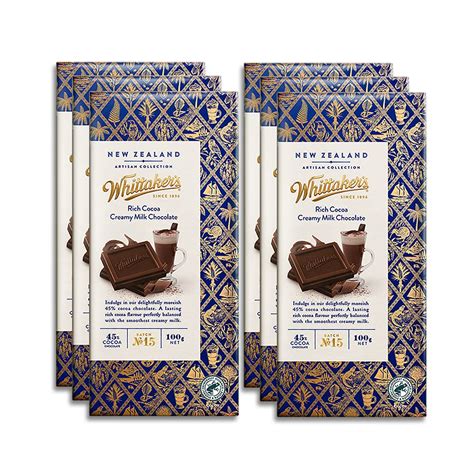 Whittaker's 45% Rich Cocoa Creamy Milk Chocolate 100g : Amazon.in ...