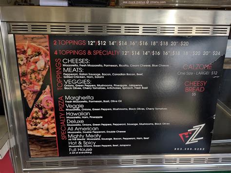 Online Menu of Zero Zero Pizzeria Restaurant, Denver, Colorado, 80229 ...
