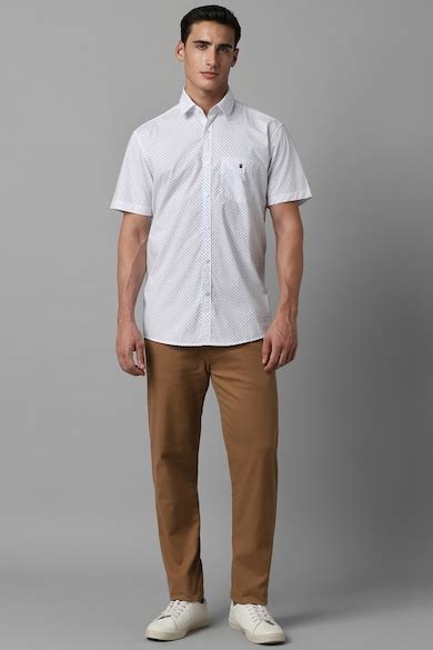 Buy Men White Slim Fit Print Half Sleeves Casual Shirt Online - 920342 ...