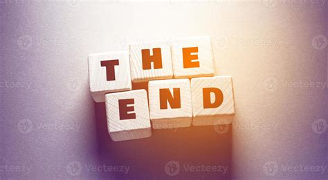 End Word with Wooden Cubes 12131224 Stock Photo at Vecteezy